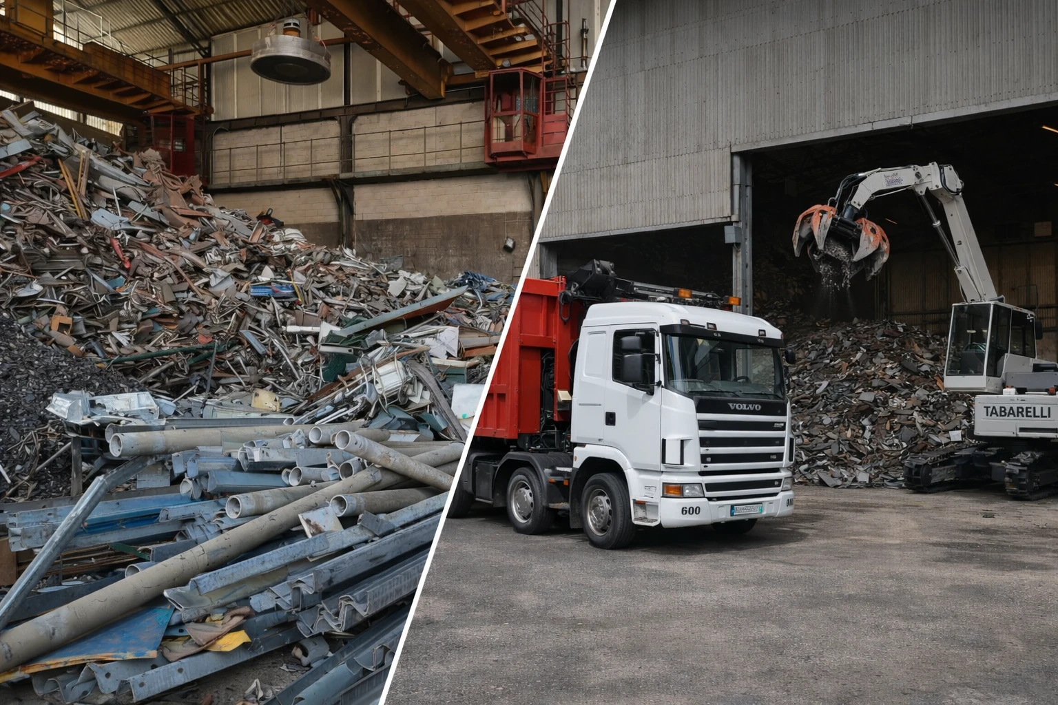 Deposito di metalli ferrosi e metallici con carico e stoccaggio industriale